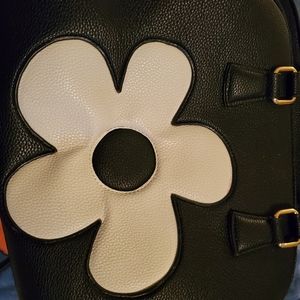 Flower leather purse